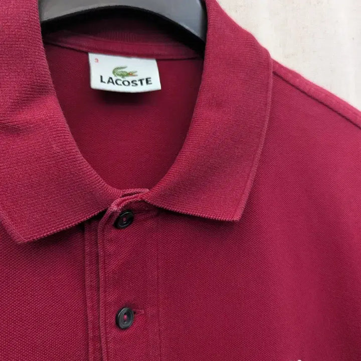 [BUNJANG] Lacoste Red Short Sleeve Polo T-Shirt Size M / 라코스테 반팔 폴로티 레드