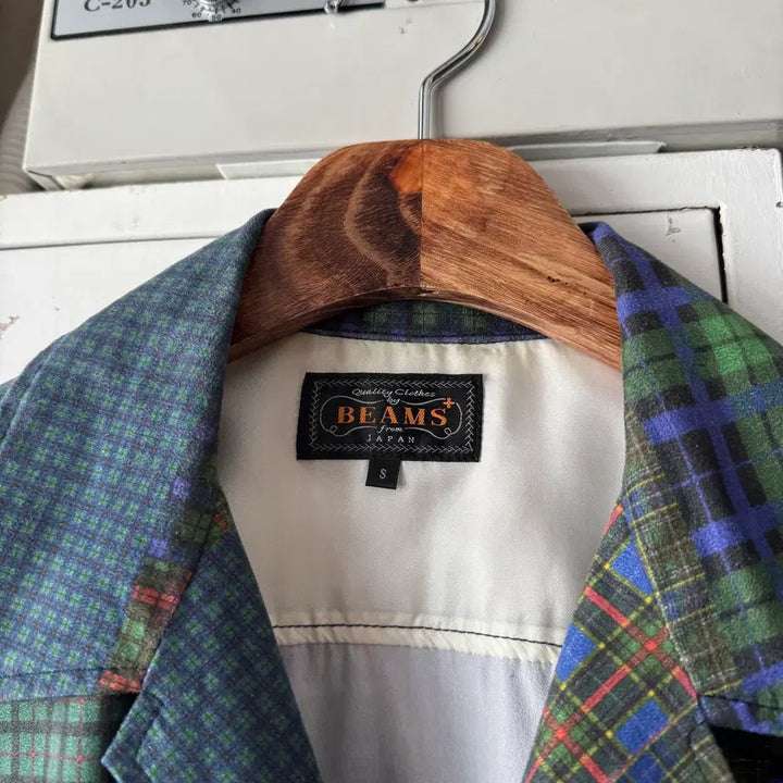 [BUNJANG] BEAMS Plus Patchwork Pattern Blazer Jacket / [S]BEAMS 빔즈 플러스 패치워크 패턴 블레이저 자켓