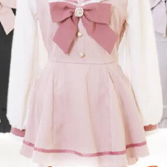 [BUNJANG] Lizlisa Sailor Setup Long Sleeve Pink / 리즈리사 세일러셋업 긴팔 핑크 정품