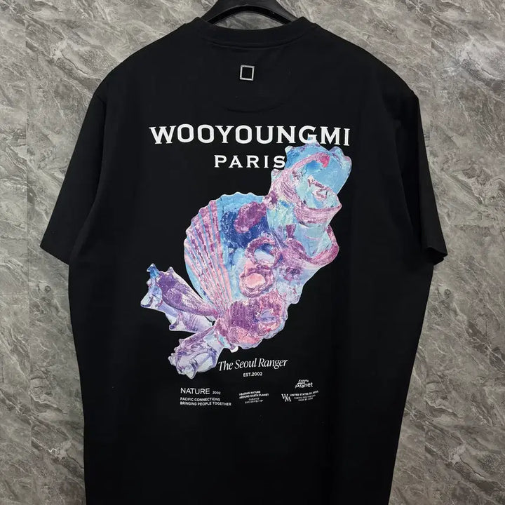 [BUNJANG] Wooyoungmi Coral Short Sleeve T-Shirt Black Size 48 / [48] 우영미 코랄 반팔