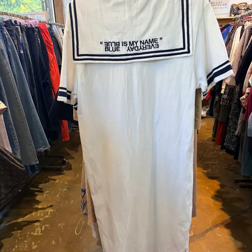 [BUNJANG] SJYP White Pocket Short Sleeve Dress / SJYP 화이트 포켓 반팔 원피스