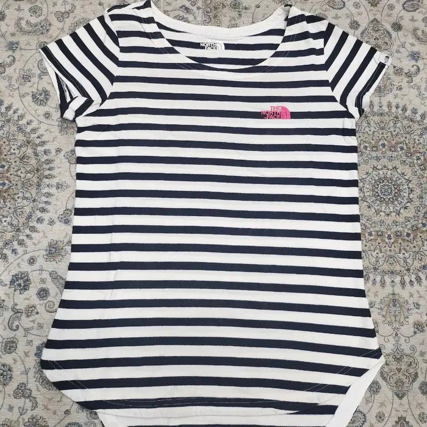 [BUNJANG] The North Face Stripe Short Sleeve T-Shirt / 노스페이스 스트라이프 반팔 티셔츠 85 (44반까지)