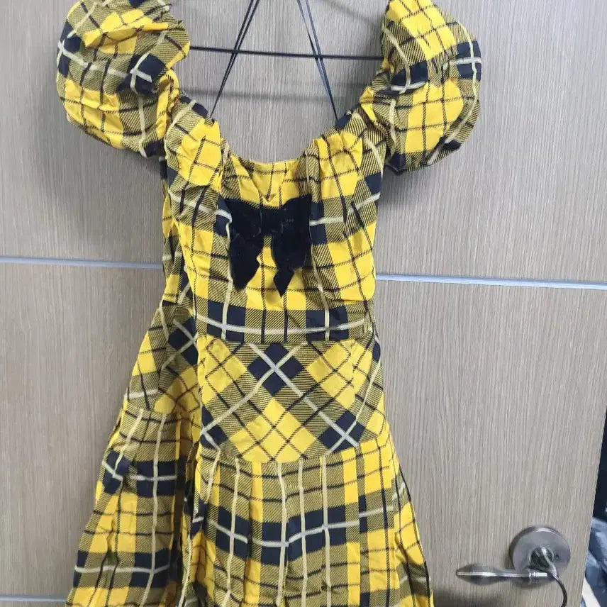 [BUNJANG] Alessandra Rich Yellow Check Setup Suit / 알레산드라 리치 셋업