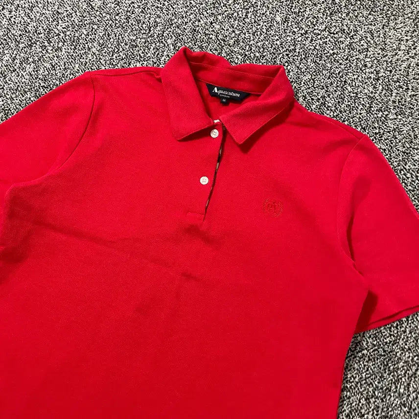 [BUNJANG] Aquascutum Vintage Polo Shirt Red / 빈티지9. Aquascutum 폴로 카라 티셔츠 피케티 반팔 티셔츠 레드