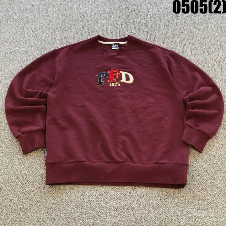 [BUNJANG] Penfield Embroidered Sweatshirt Burgundy / Penfield PFD 자수 맨투맨 버건디 100