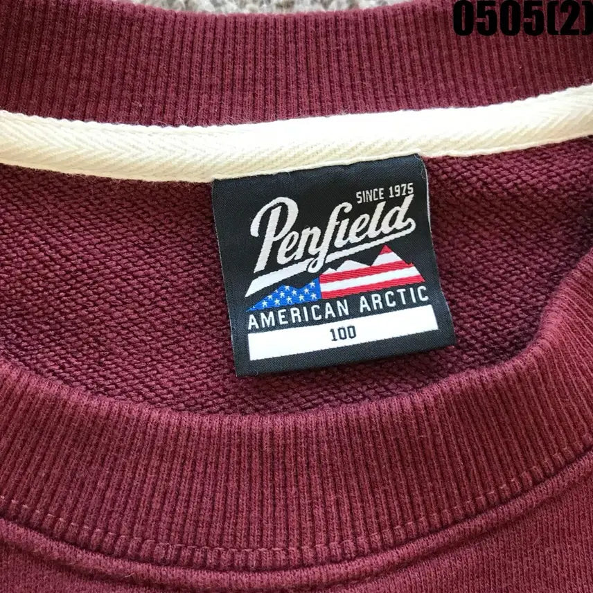 [BUNJANG] Penfield Embroidered Sweatshirt Burgundy / Penfield PFD 자수 맨투맨 버건디 100