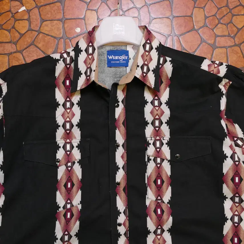 [BUNJANG] Wrangler Native Pattern Western Shirt / [L] 랭글러 네이티브 패턴 Western Shirt 웨스턴 셔츠