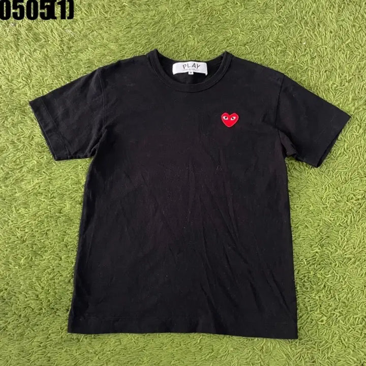 [BUNJANG] Comme des Garçons PLAY Black Short Sleeve T-Shirt M / 꼼데가르송 플레이 검정 반팔 티셔츠 M