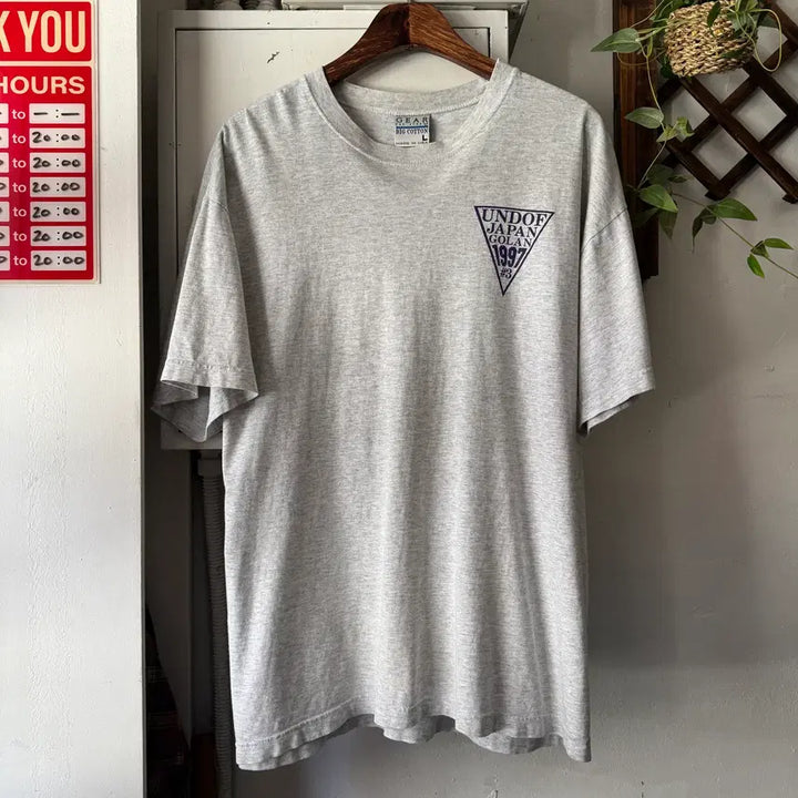 [BUNJANG] 1997 UNDOF GOLAN Melange Printing T-Shirt / [L]1997 UNDOF JAPAN GOLAN 멜란지 프린팅 티셔츠