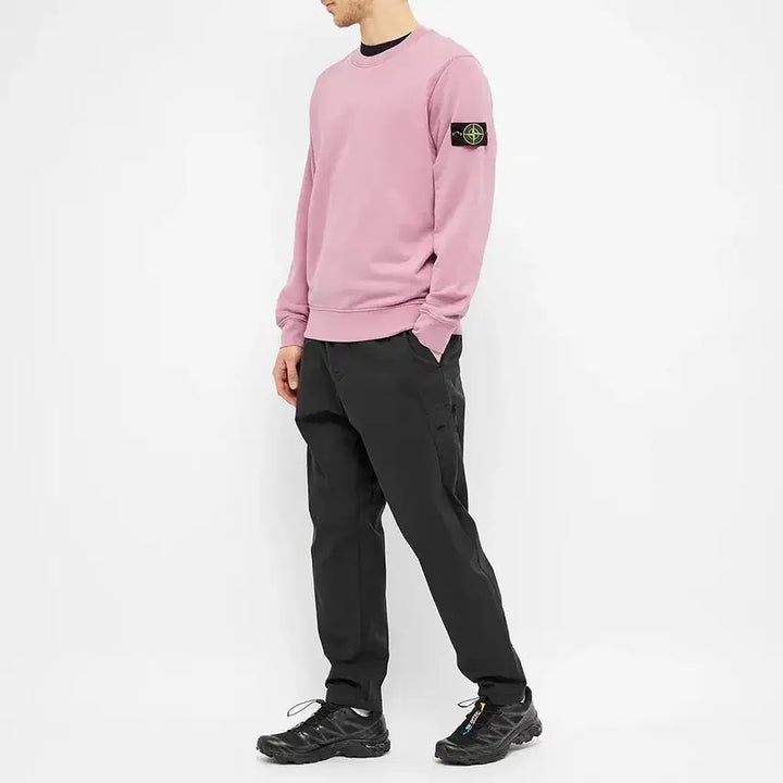 [BUNJANG] Stone Island 63051 Compass Patch Crewneck Sweatshirt - Lavender/Violet Pink (L) / (새제품) 스톤아일랜드 63051 와펜 크루넥 맨투맨
