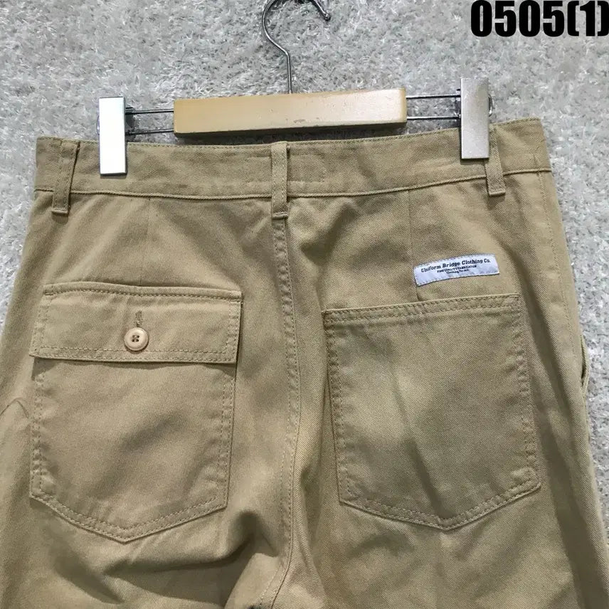 [BUNJANG] Uniform Bridge Beige Cotton Casual Pants L / UNIFORM BRIDGE 베이지 면바지 남성용 캐주얼 팬츠 L