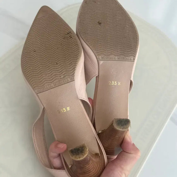 [BUNJANG] Tandy Slingback Heels Pink Leather Size 235 / 슬링백 구두 텐디 235