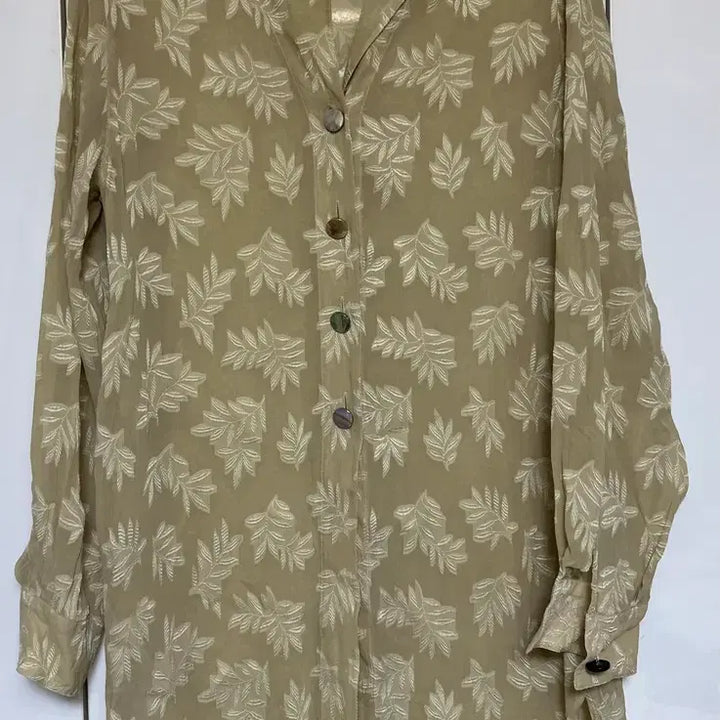 [BUNJANG] Escada Pattern Long Silk Robe Dress / 에스까다 패턴 롱 실크로브 원피스