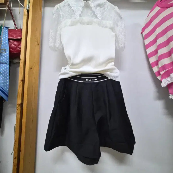 [BUNJANG] MICHAA Lace Ribbed Knit Top / 미샤 레이스 골지니트티