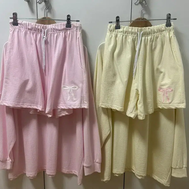[BUNJANG] Ribbon Sweatshirt Set - New Arrival / 재고정리) 리본 맨투맨 세트 - 새상품