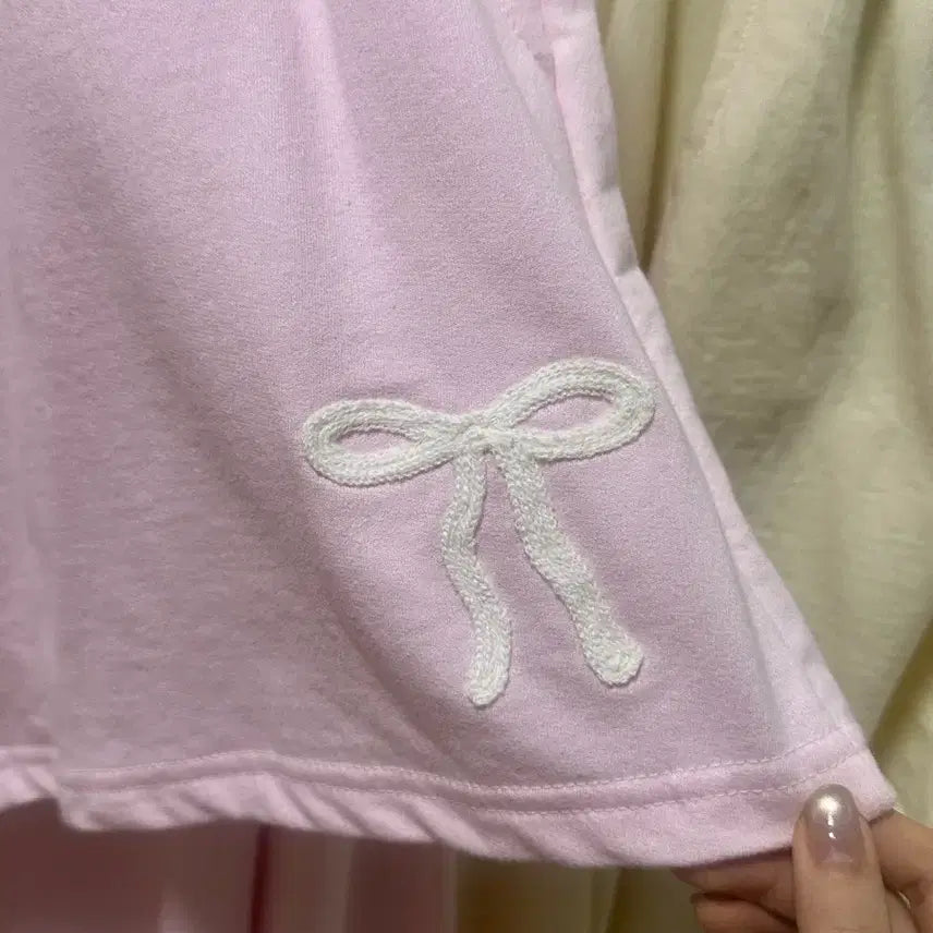 [BUNJANG] Ribbon Sweatshirt Set - New Arrival / 재고정리) 리본 맨투맨 세트 - 새상품