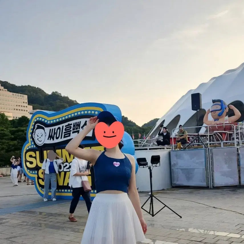 [BUNJANG] Blue Crop Tank Tops (Set of 2) / (2개가격)흠뻑쇼/워터밤룩 블루,파랑 크롭 나시 판매합니다~