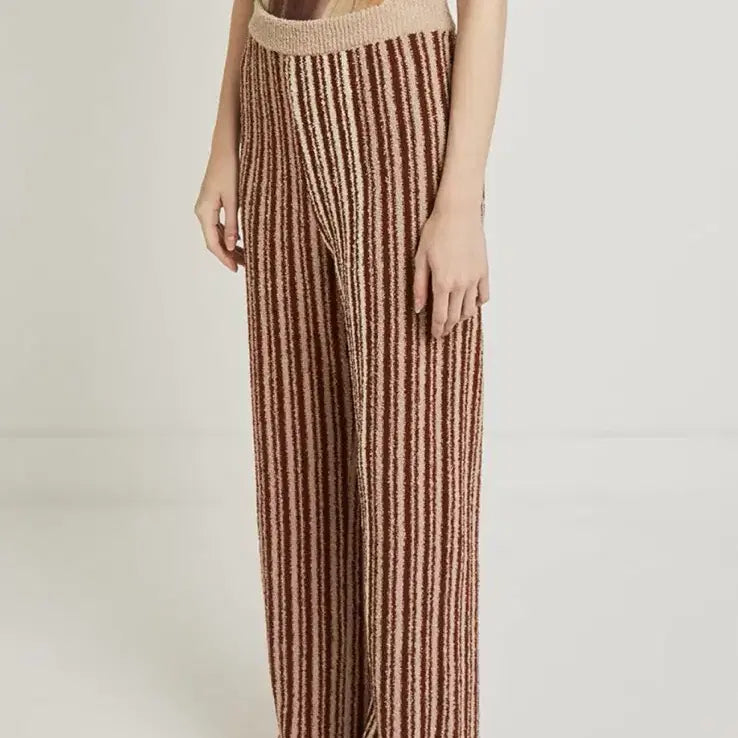 [BUNJANG] Acne Studios Jordiz Knit Pants Chocolate Brown Stripe / 아크네 스튜디오 Jordiz 니트팬츠 xs
