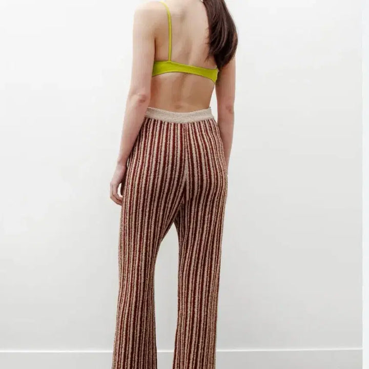 [BUNJANG] Acne Studios Jordiz Knit Pants Chocolate Brown Stripe / 아크네 스튜디오 Jordiz 니트팬츠 xs