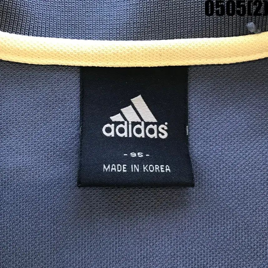 [BUNJANG] Adidas Long Sleeve Polo Shirt Navy/Yellow Size 95 / 아디다스 긴팔 폴로티 네이비/옐로우 95