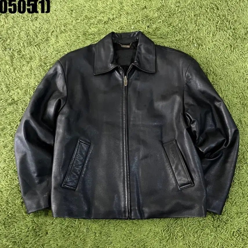 [BUNJANG] OLZEN Black Lambskin Leather Jacket / OLZEN 올젠 블랙 레더자켓 소가죽 가죽자켓 자켓 95