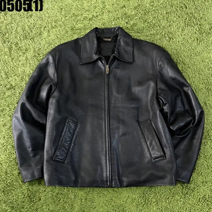 [BUNJANG] OLZEN Black Lambskin Leather Jacket / OLZEN 올젠 블랙 레더자켓 소가죽 가죽자켓 자켓 95