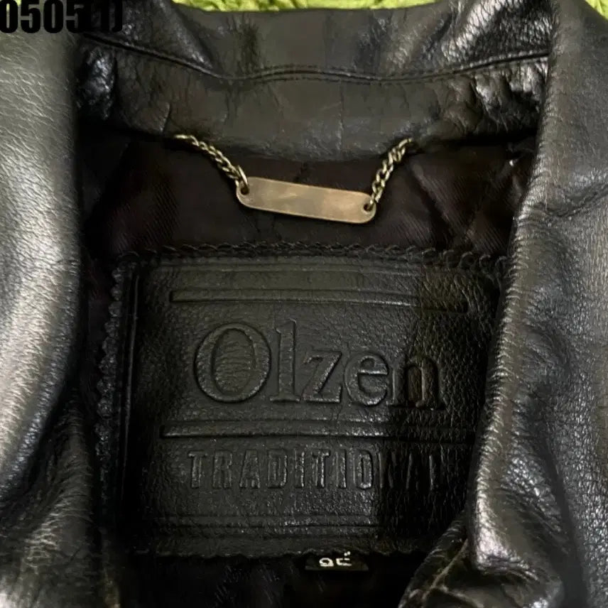 [BUNJANG] OLZEN Black Lambskin Leather Jacket / OLZEN 올젠 블랙 레더자켓 소가죽 가죽자켓 자켓 95