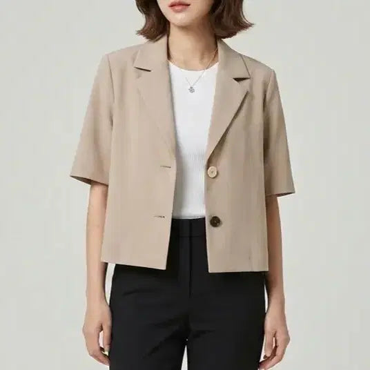 [BUNJANG] 8 Seconds Cropped Short Sleeve Jacket / [95]에잇세컨즈 크롭 반팔 자켓