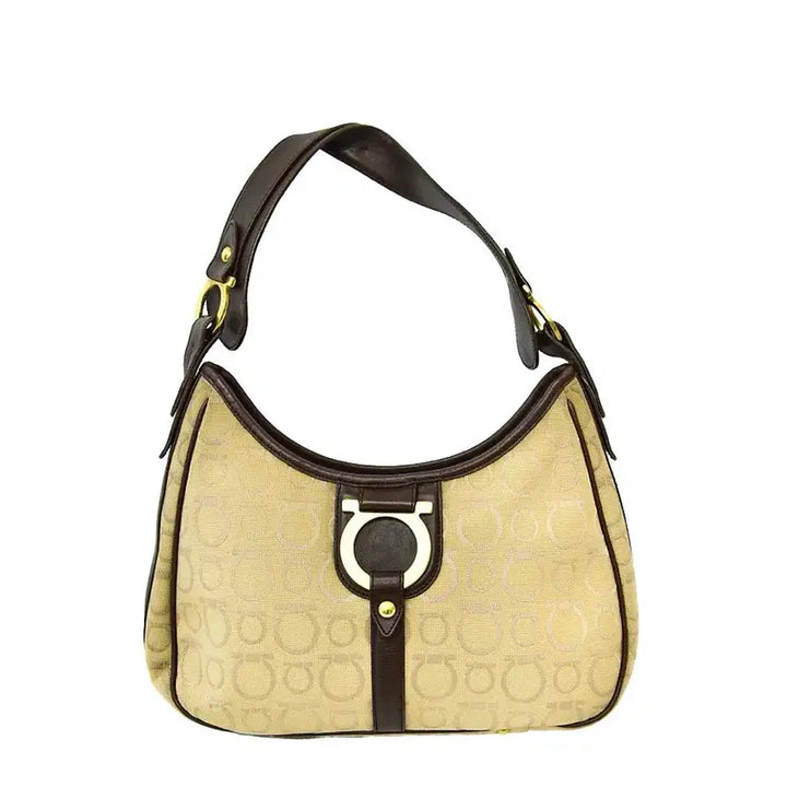 [BUNJANG] Salvatore Ferragamo Gancini Pattern Hobo Bag (Authentic) / 페라가모 간치니 패턴 호보백(정품)