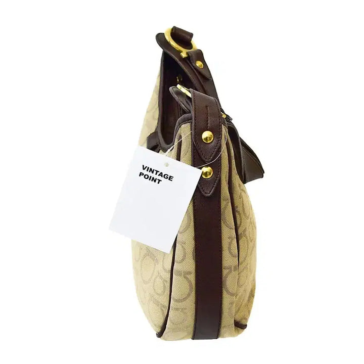 [BUNJANG] Salvatore Ferragamo Gancini Pattern Hobo Bag (Authentic) / 페라가모 간치니 패턴 호보백(정품)