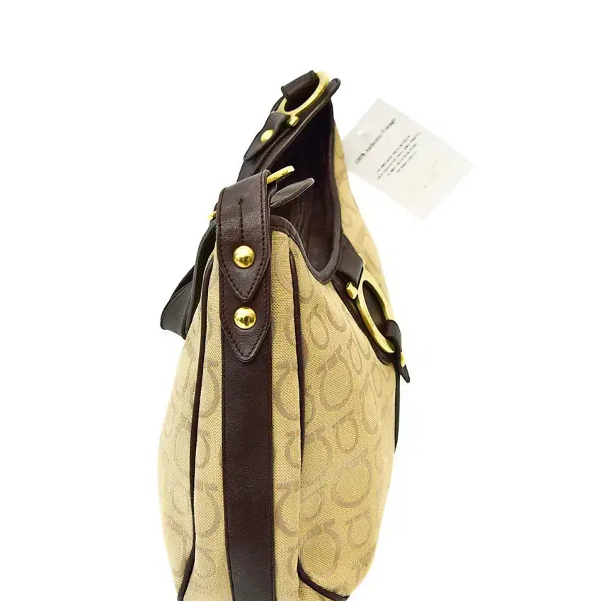 [BUNJANG] Salvatore Ferragamo Gancini Pattern Hobo Bag (Authentic) / 페라가모 간치니 패턴 호보백(정품)