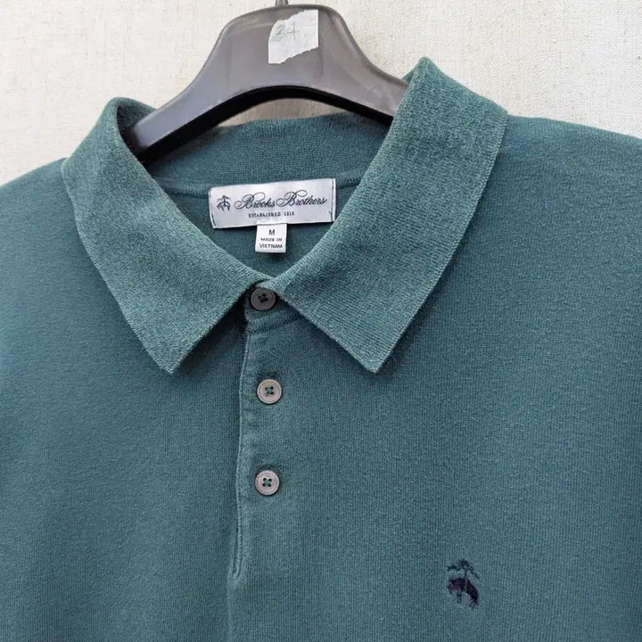 [BUNJANG] Brooks Brothers Green Short Sleeve Polo Shirt / 브룩스 브라더스 그린 반팔 폴로 셔츠