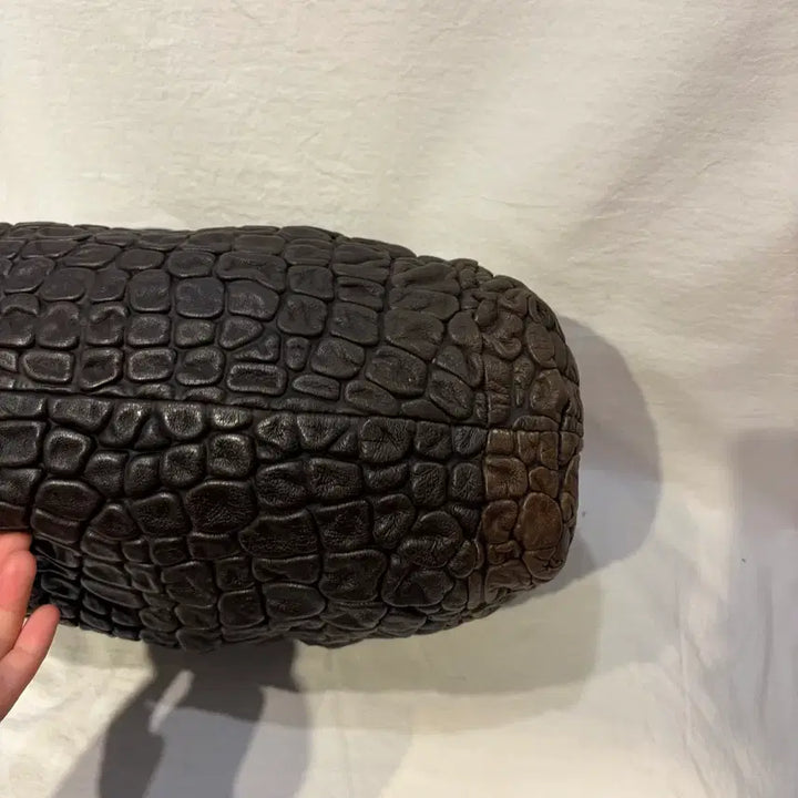[BUNJANG] Fendi Zucca Bubble Brown Leather Tote Bag / 펜디 주카 버블 브라운 레더 토트백 가방
