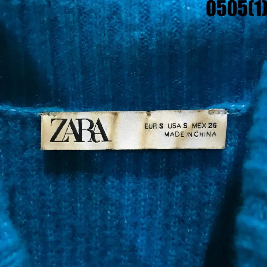 [BUNJANG] Zara Blue Turtleneck Knit Sweater (S) / 자라 터틀넥 니트 스웨터 블루 s