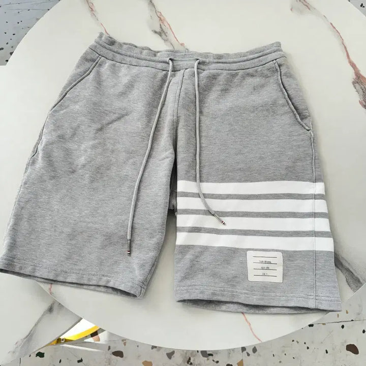 [BUNJANG] Thom Browne Diagonal Stripe Armband Shorts Gray Size 0 / [정품/0사이즈] 톰브라운 사선완장 반바지 그레이