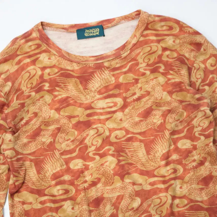 [BUNJANG] Mash Mania Vintage Dragon &amp; Crane Oriental Long Sleeve / MASH MANIA 빈티지 드래곤 &amp; 크레인 오리엔탈 롱슬리브
