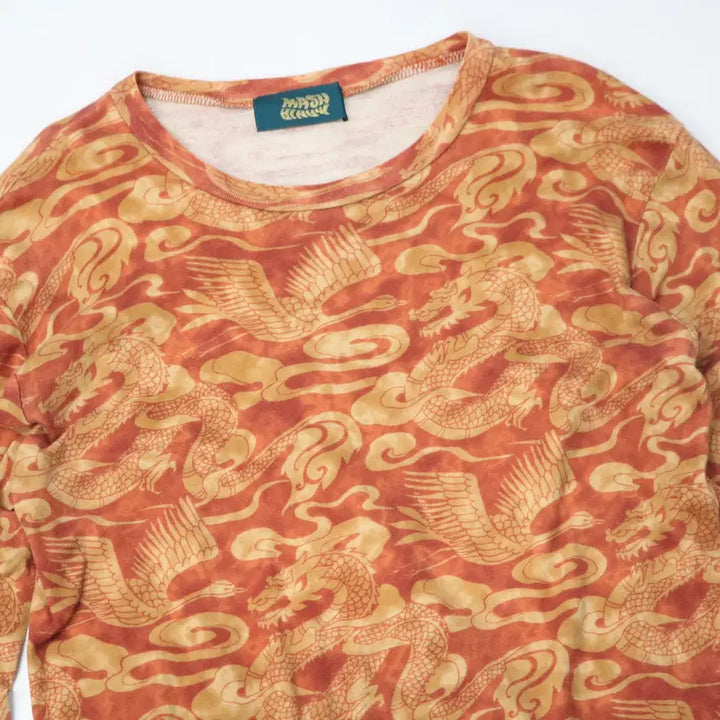 [BUNJANG] Mash Mania Vintage Dragon &amp; Crane Oriental Long Sleeve / MASH MANIA 빈티지 드래곤 &amp; 크레인 오리엔탈 롱슬리브