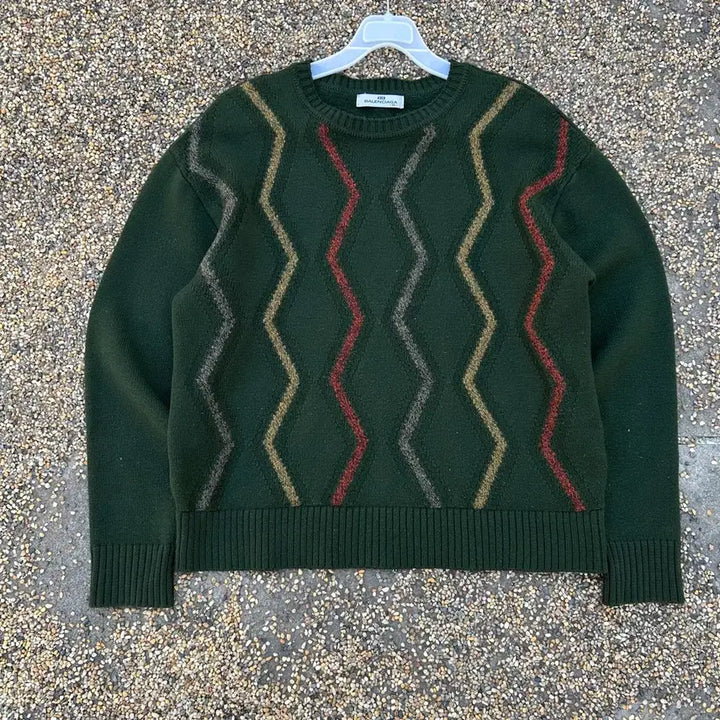 [BUNJANG] Balenciaga Vintage Pattern Knit Sweater / 발렌시아가 빈티지 패턴 니트