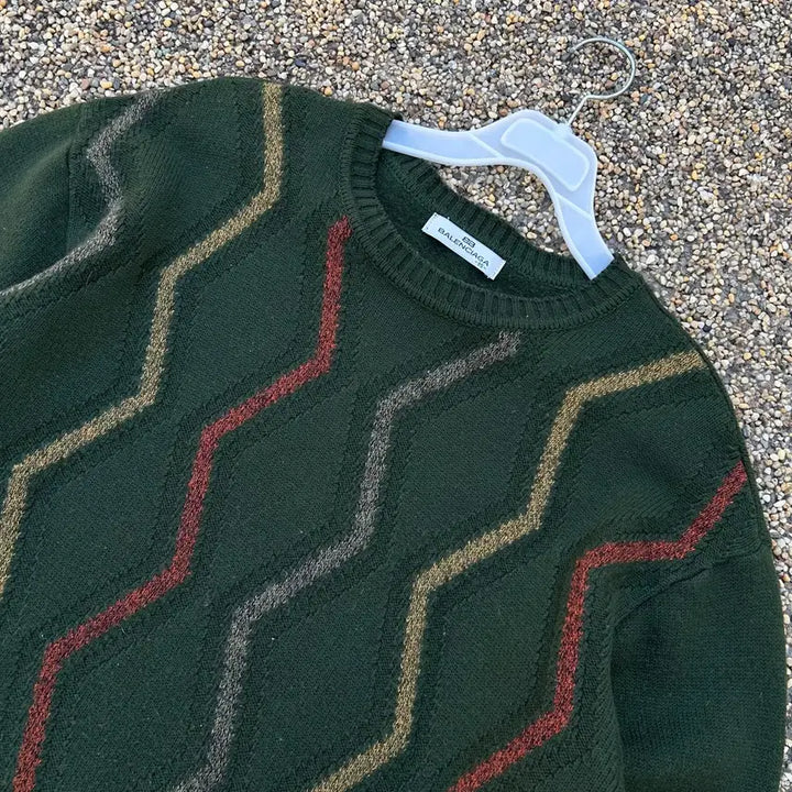[BUNJANG] Balenciaga Vintage Pattern Knit Sweater / 발렌시아가 빈티지 패턴 니트