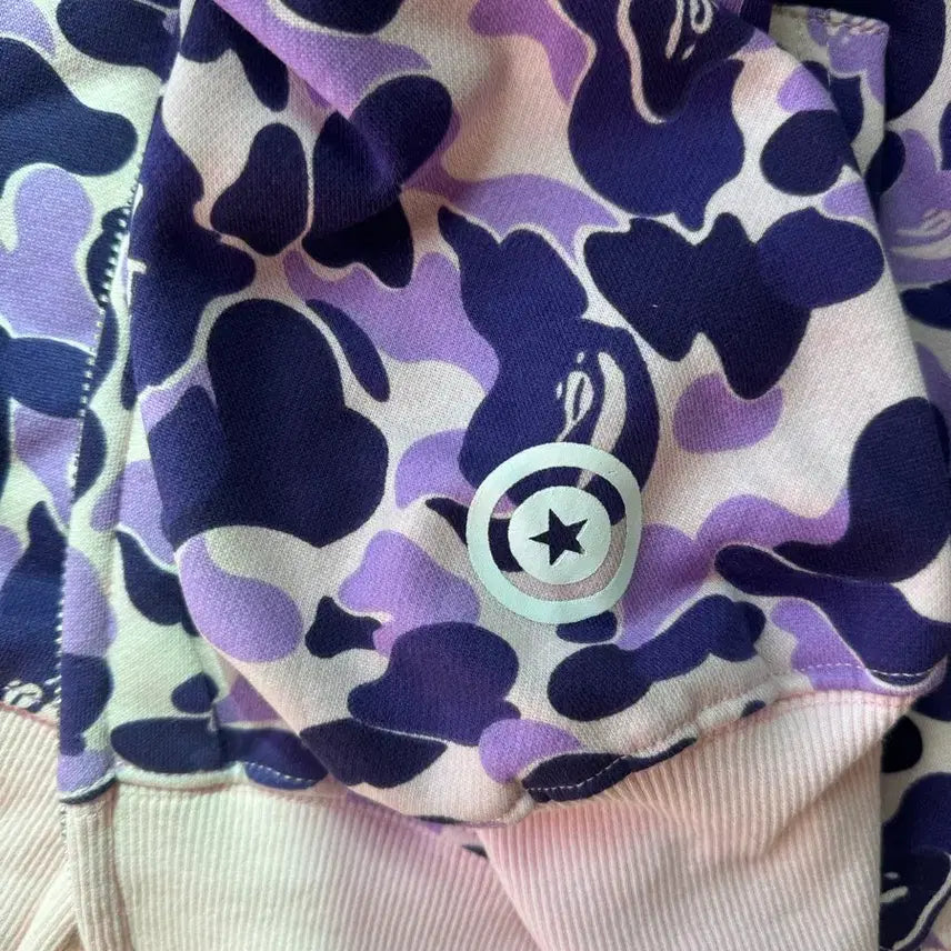 [BUNJANG] Bape Purple Camo Shark Hoodie Zip-up / 베이프 퍼플 카모 샤크 후드집업