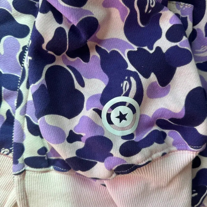 [BUNJANG] Bape Purple Camo Shark Hoodie Zip-up / 베이프 퍼플 카모 샤크 후드집업