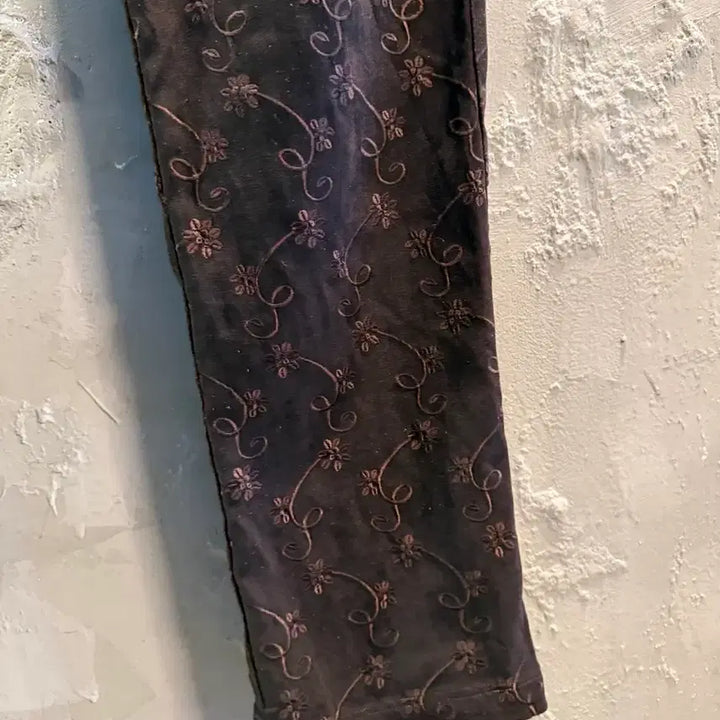 [BUNJANG] Versace Jeans Couture Flower Jacquard Pants Brown / 28 베르사체VERSACE 진 쿠튀르 플라워 자카드 팬츠 브라운