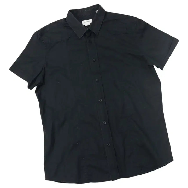 [BUNJANG] Energie Western Shoulder Black Short Sleeve Shirt XL / ENERGIE 에너지 빈티지 웨스턴 숄더 블랙 반팔 셔츠 (XL)