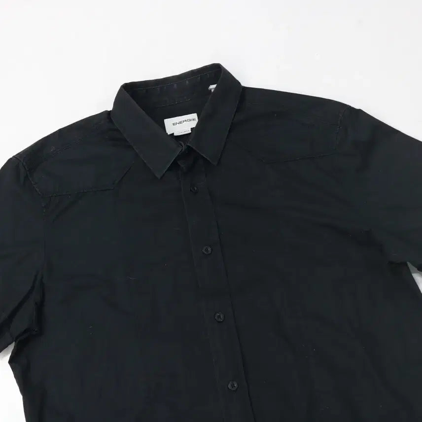 [BUNJANG] Energie Western Shoulder Black Short Sleeve Shirt XL / ENERGIE 에너지 빈티지 웨스턴 숄더 블랙 반팔 셔츠 (XL)
