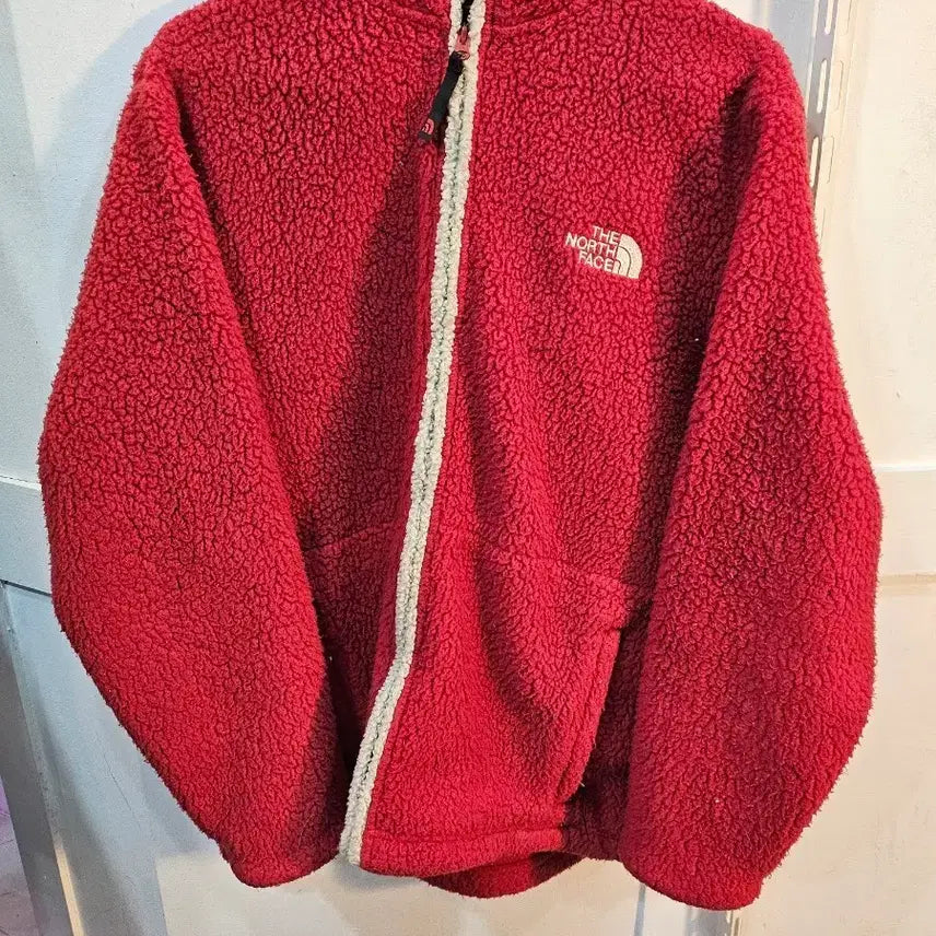 [BUNJANG] The North Face Red Fleece Jacket / <만원빈티지>노스페이스 레드 뽀글이 플리스 자켓