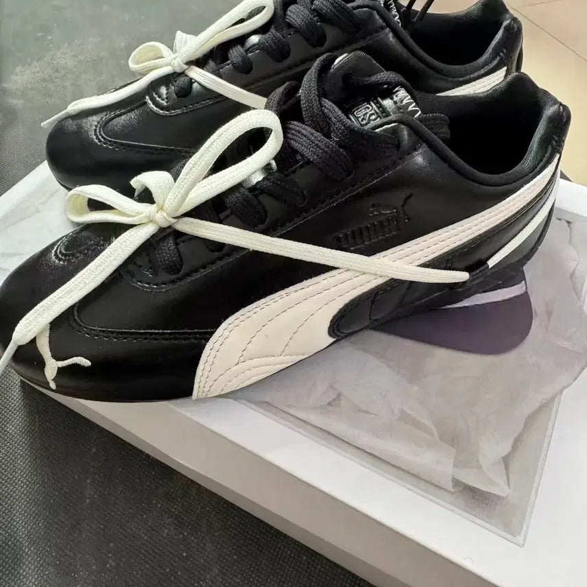 [BUNJANG] Puma x Rosé Speedcat PRM Black Warm White 230mm / 푸마 x 로제 스피드캣 PRM 블랙 웜 화이트 230MM