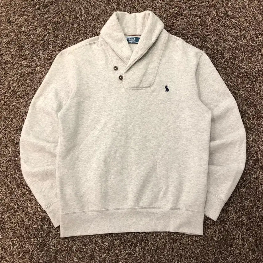 [BUNJANG] Polo Ralph Lauren Elbow Patch Sweatshirt / M 폴로 랄프로렌 엘보우 패치 숄카라 맨투맨 스웻셔츠