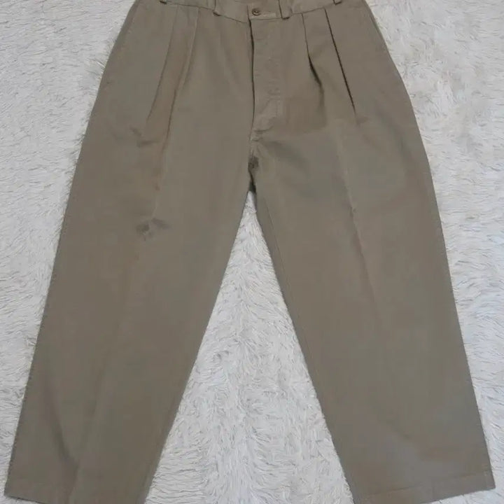 [BUNJANG] AUBERGE Cotton Wide-Fit Trousers Beige / AUBERGE 오베르쥬 면팬츠.