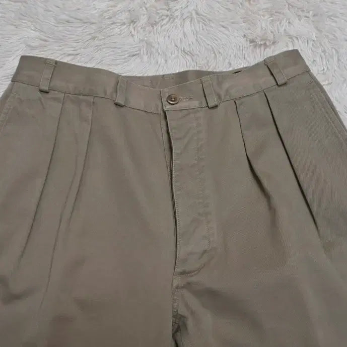 [BUNJANG] AUBERGE Cotton Wide-Fit Trousers Beige / AUBERGE 오베르쥬 면팬츠.