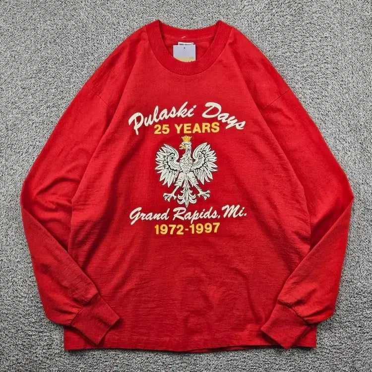[BUNJANG] Fruit of the Loom 90s USA Single Stitch Long Sleeve Red L / 90&